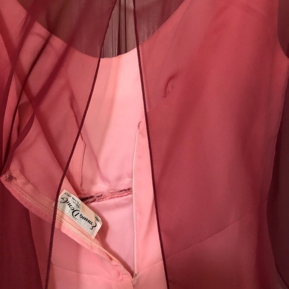 Vintage Emma Domb Embellished Evening Gown with Attached Cape - Picture 6 of 11